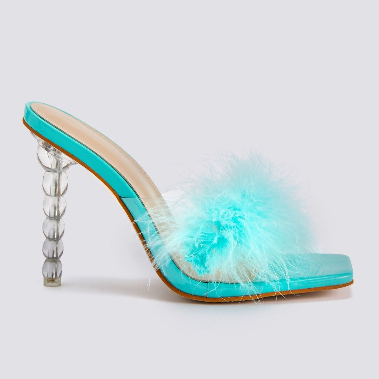 Fluffy Decor Heel Sandals Newgew